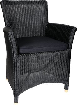 lloyd loom Sessel 3504 design Schwarz